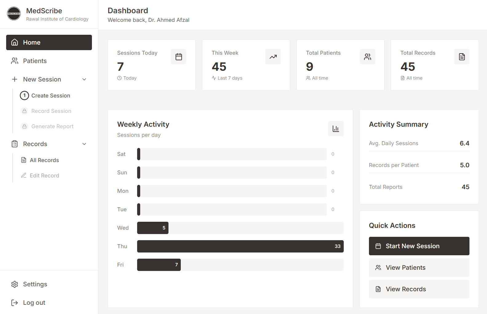 Medscribe Recording Session